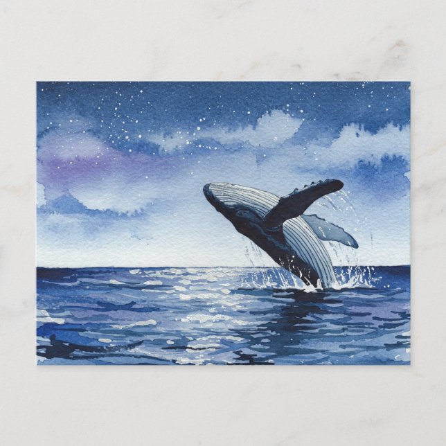 Whale Ocean Postcard (Front)