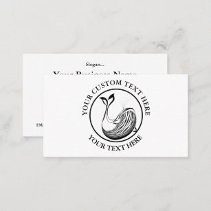 Whale Ocean Sealife Custom Icon Logo Business Card