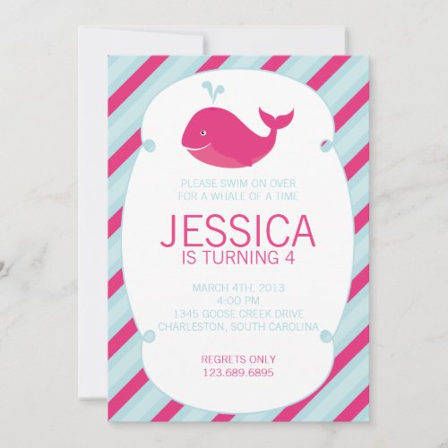 Whale of a Birthday Invitation