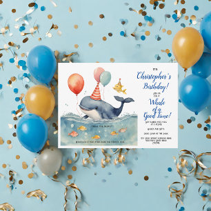 Whale of a Good Time Boy's Birthday Invitation