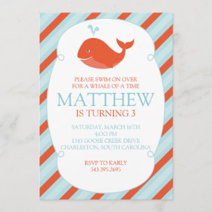 Whale of a Party Invitation