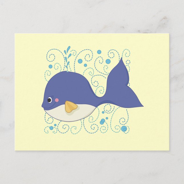 Whale of a Tail T-shirts and Gifts Postcard (Front)