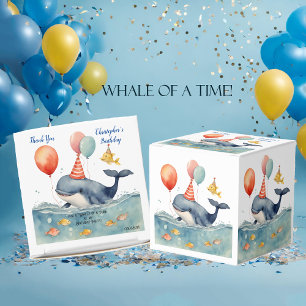 Whale of a Time Boy's Birthday Favor Boxes