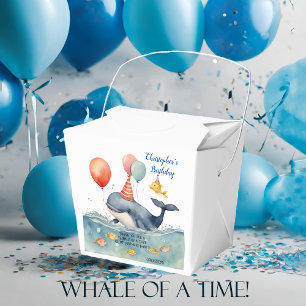 Whale of a Time Boy's Birthday Thank You Favor Boxes