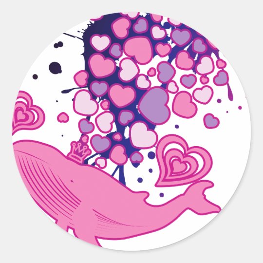 WHALE_OF_A_TIME CLASSIC ROUND STICKER