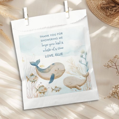 Whale of a Time Ocean Boy Baby Shower Thank You  Favor Bag