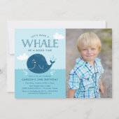 Whale of a Time Photo Birthday Party Invitation (Front)