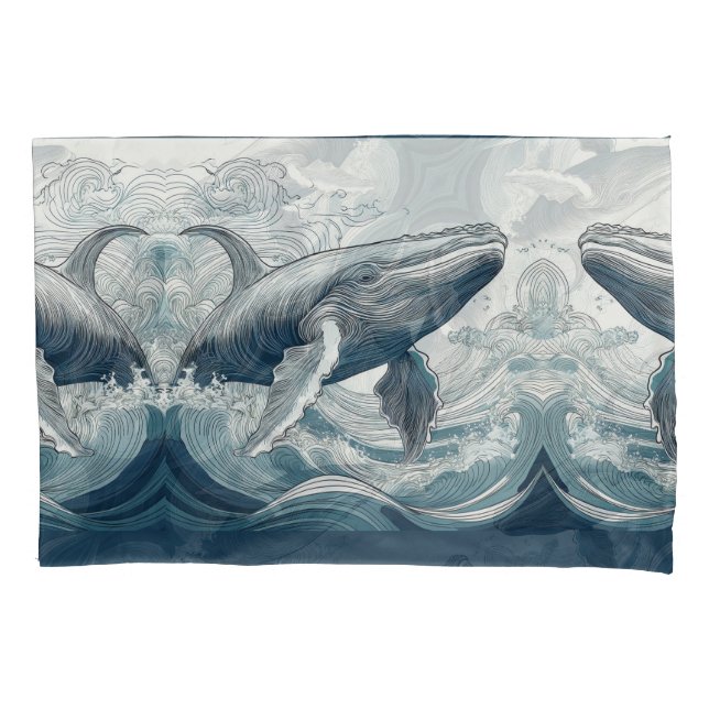 Whale of a time pillow case (Front)