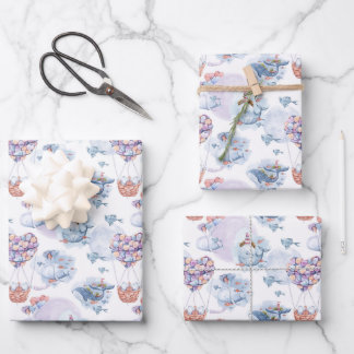Whale of an air adventure wrapping paper sheets