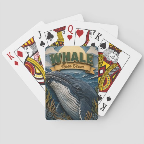 Whale Open Ocean POPCUT Poker Cards