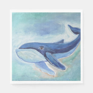 Whale Painting Napkins