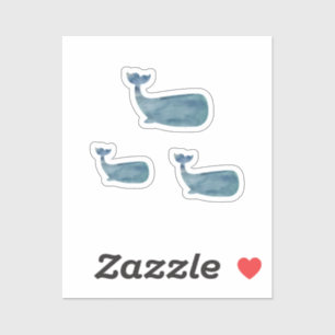 Whale Painting Nautical Sticker