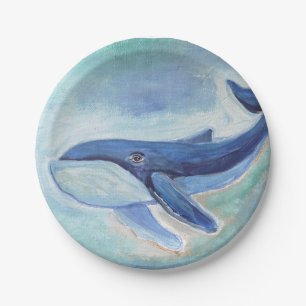 Whale Painting Paper Plates