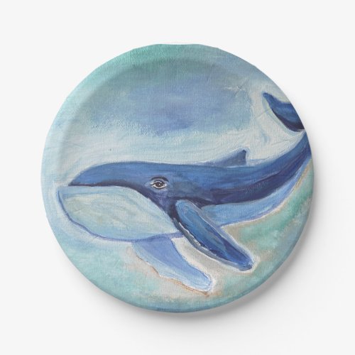 Whale Painting  Paper Plates