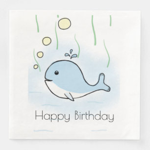 Whale Paper Dinner Napkins