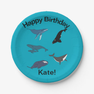 Whale Paper Plates