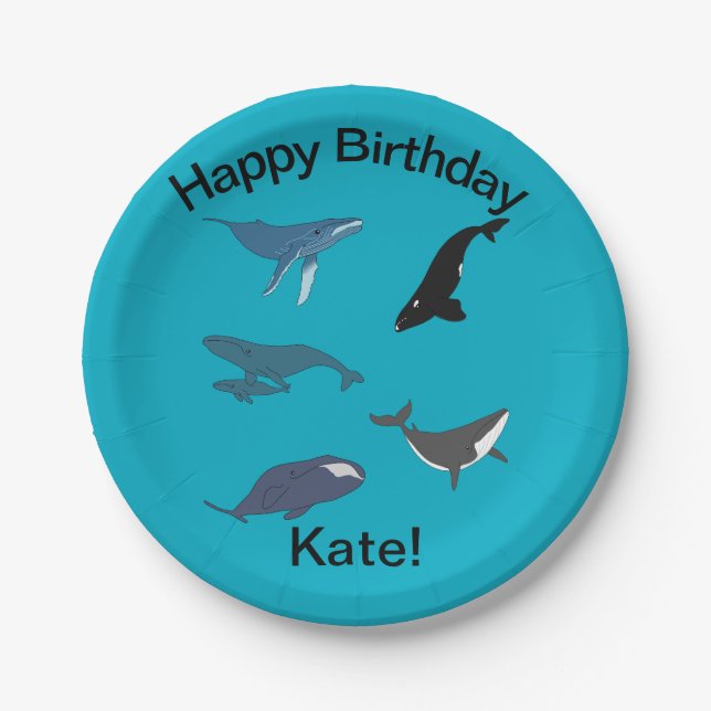 Whale Paper Plates (Front)