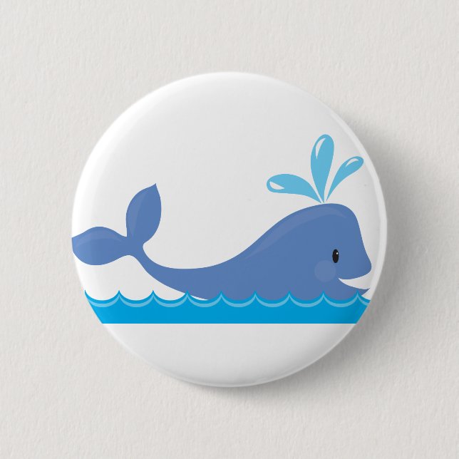 Whale Pinback Button (Front)