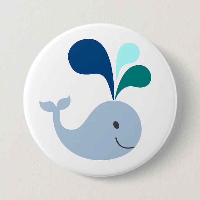 Whale Pinback Button (Front)