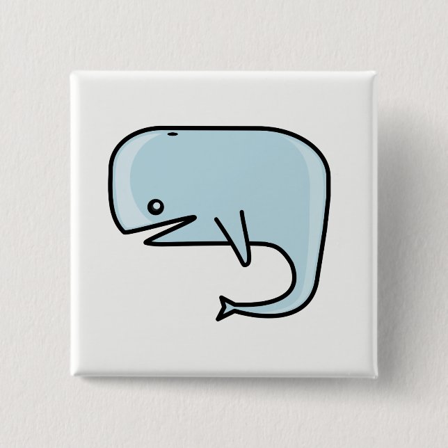 Whale Pinback Button (Front)