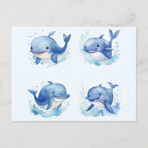 Whale postcard