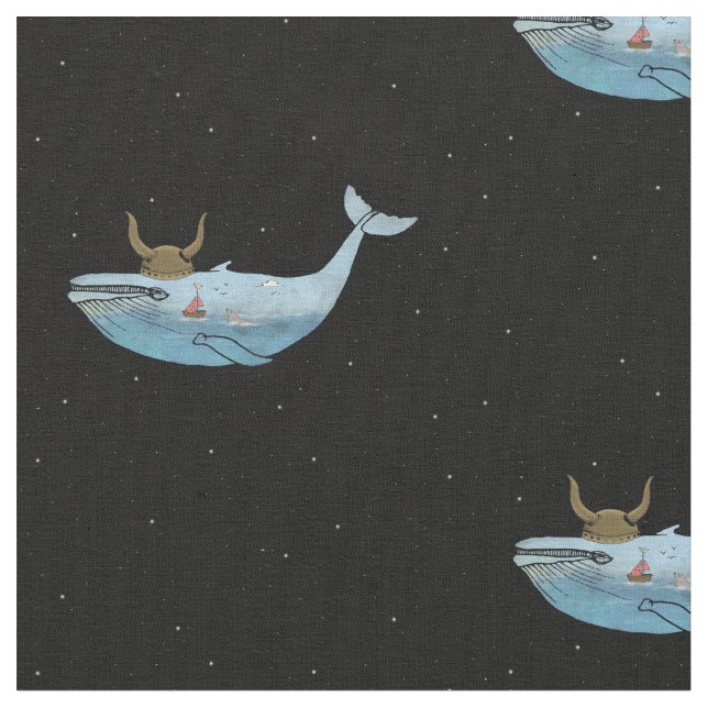 Whale Print Fabric (Close Up)