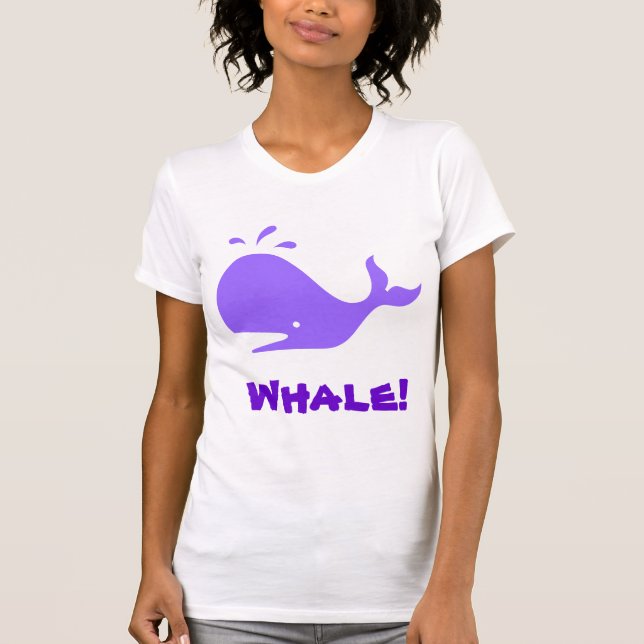 Whale! Purple. Customizable T-Shirt (Front)