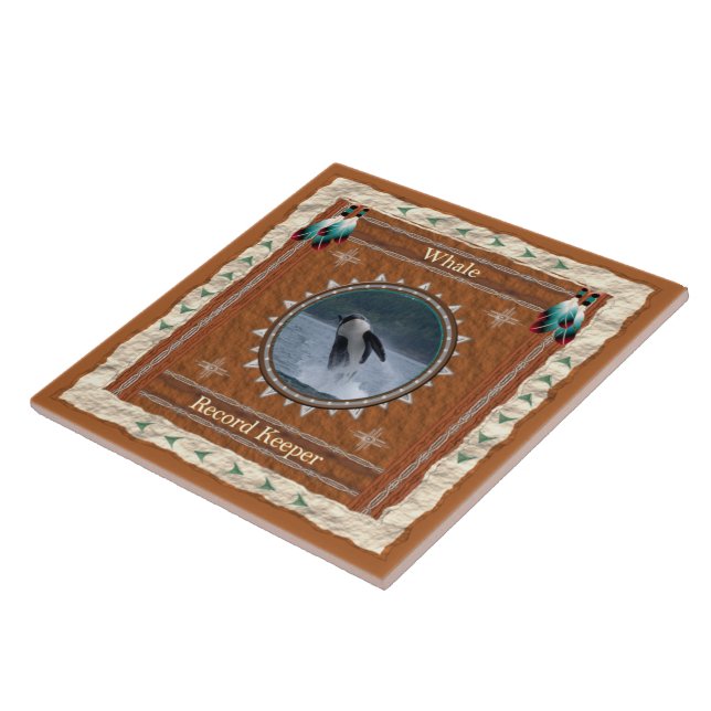 Whale Record Keeper Energy Ceramic Tile (Side)