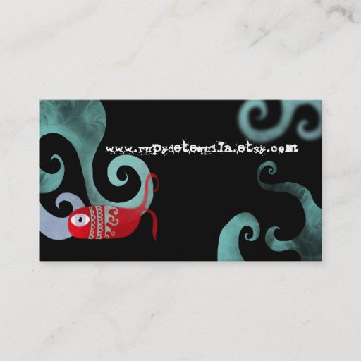 Customizable Whale red elegance sea waves gold business card