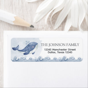 Whale Return Address Label