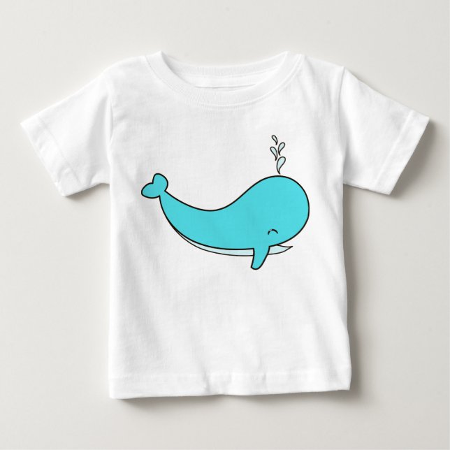 Whale, Sea, Water Baby T-Shirt (Front)