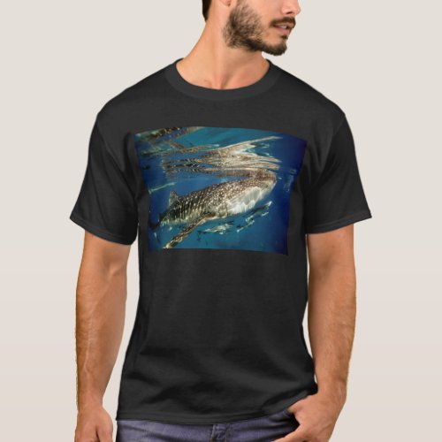 Whale shark and remora fish T_Shirt