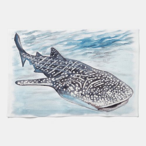 Whale Shark Artwork Tea Towel