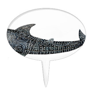 Whale shark cake topper