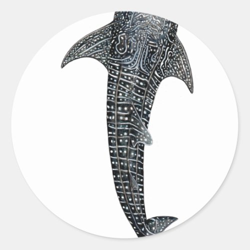 Whale shark classic round sticker