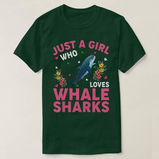 Whale Shark Fish Lover Just A Girl Who Loves Whale T-Shirt (Design Front)
