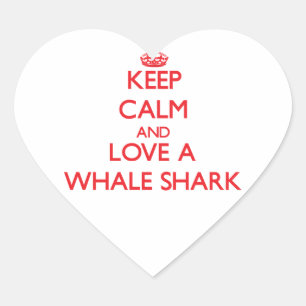 Whale Shark Heart Sticker