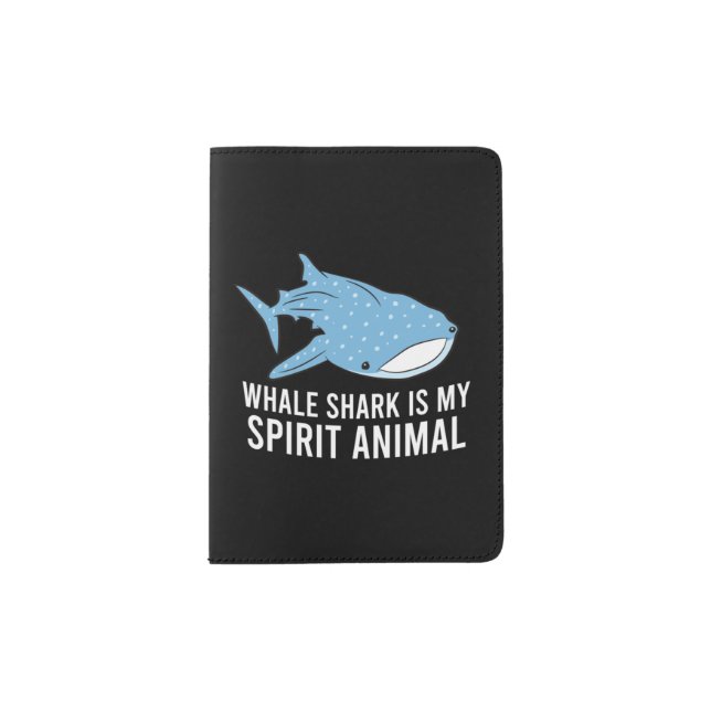 Whale Shark Is My Spirit Animal Funny Whale Shark Passport Holder (Front)