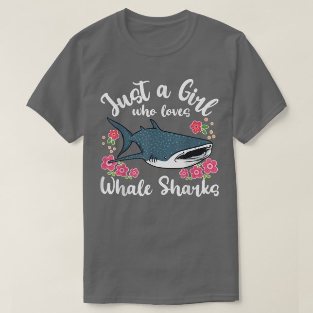 Whale Shark Just a Girl Who Loves Whale Sharks  T-Shirt (Design Front)