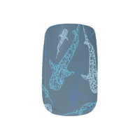 Whale shark nail decals