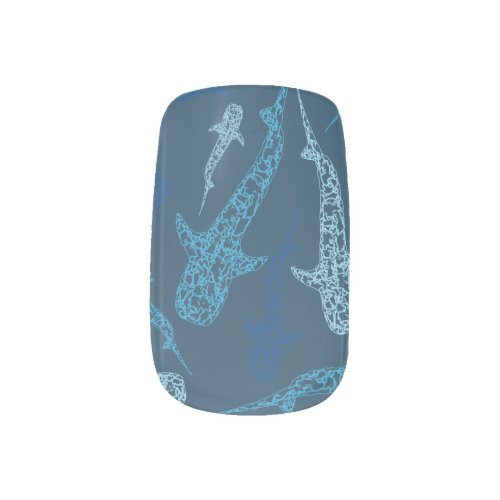 Whale shark nail decals