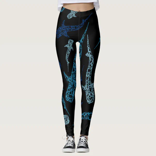 Shark Print Pattern Women Leggings
