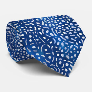 Whale shark skin - ocean animal print - blue neck tie