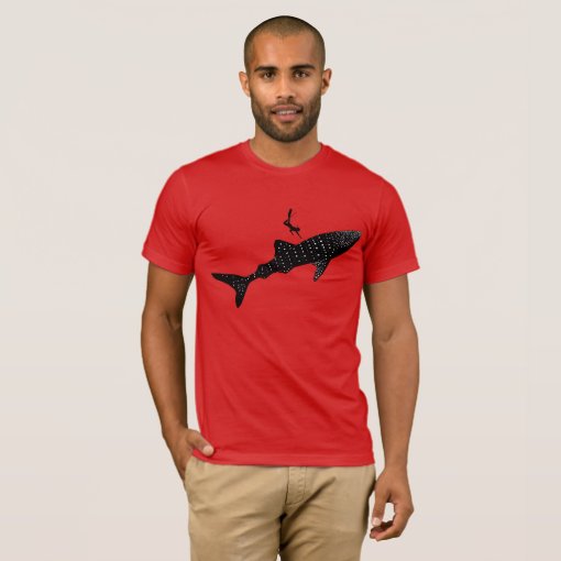 Whale Shark Swimming White Back Signage T Shirt Zazzle