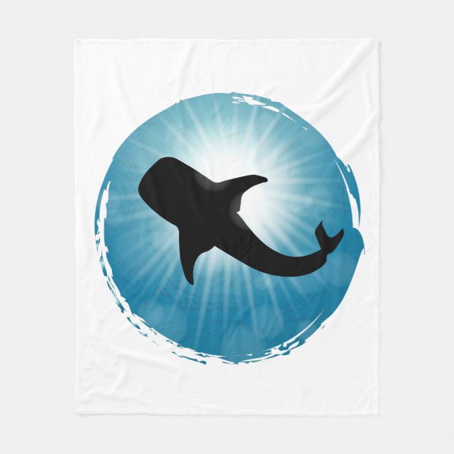 Whale Shark Underwater Aquatic Life Fleece Blanket (Front)