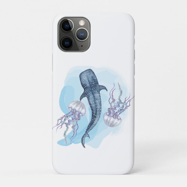 Whale Shark. Watercolor Case-Mate iPhone Case (Back)