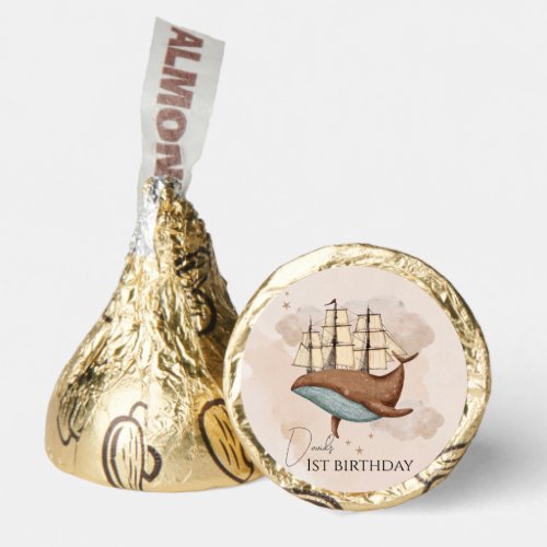 Whale Ship Pastel Gender_Neutral Birthday Hersheys Kisses