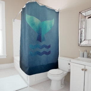 whale shower curtain
