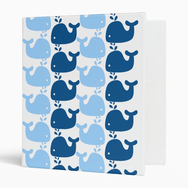 Whale Silhouette Print Binder (Front/Inside)