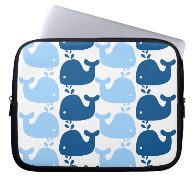 Whale Silhouette Print Electronics Bag (Front)